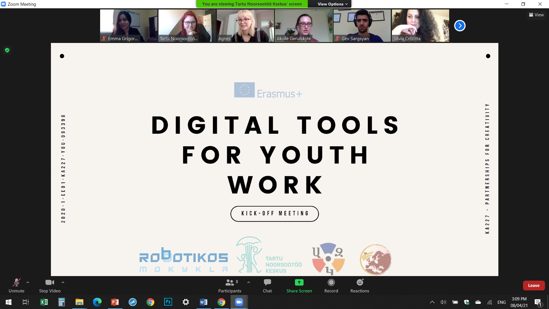 Kick-off meeting for “Digital Tools for Youth Work”